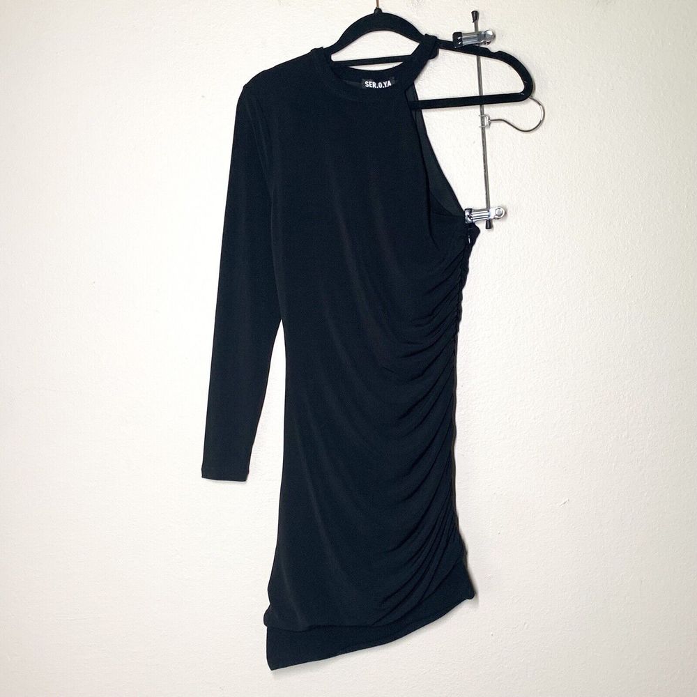 Ser. O. Ya. Rachel Mini Dress XS Black One Long Sleeve Revolve